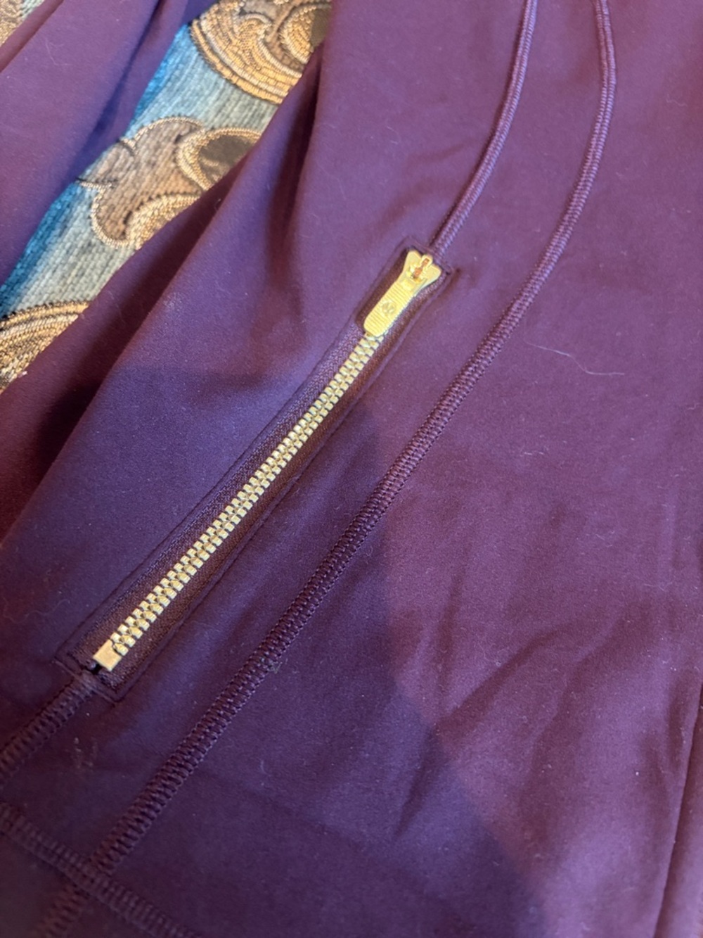 lululemon athletica Plum Zip-Up Jacket with Gold Zippers - Picture 2 of 4